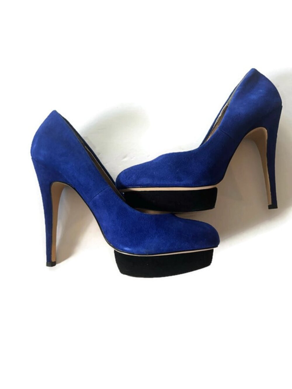 Dolce Vita Royal Blue Suede Platform Stiletto Pumps